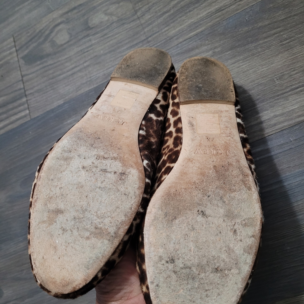 J.Crew leopard calf hair ballet flats. Leopard Print Women's Loafers - Picture 4 of 7